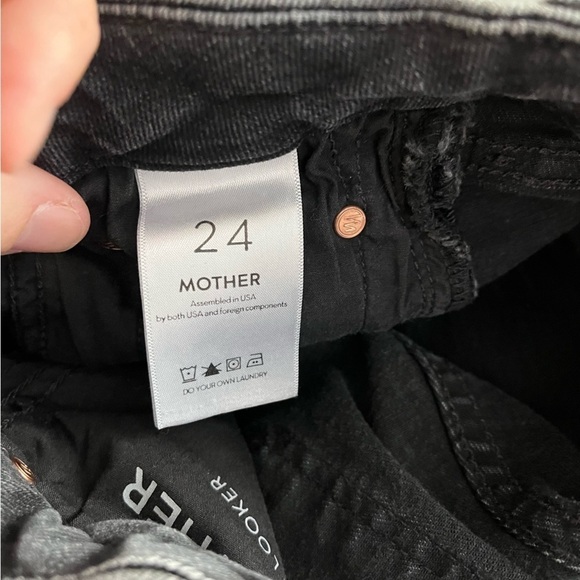 MOTHER x REVOLVE High Waisted Looker Ankle Fray in Night Hawk - Picture 12 of 14